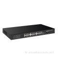 Interrupteur réseau Poe de CCTV 24PORTS avec combo Gigabit